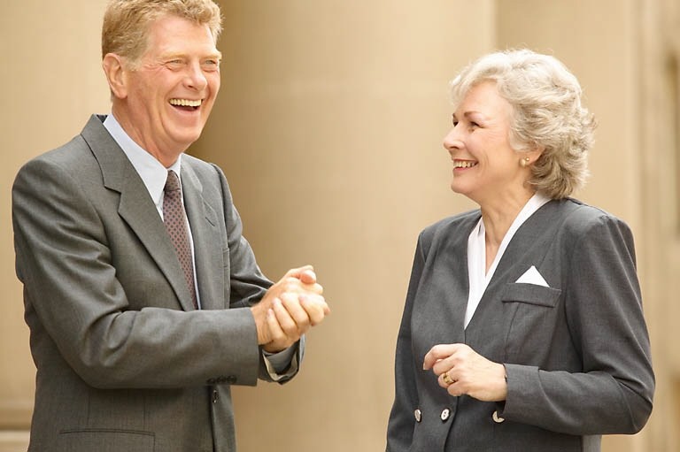 happy man and woman