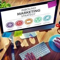 Marketing image on computer