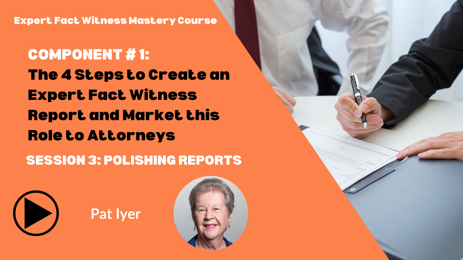Pat Iyer - C1 Expert Fact Witness Mastery - Polishing Reports